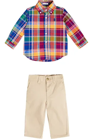 Ralph Lauren Baby cotton shirt and pants set