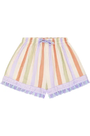 ZIMMERMANN August striped cotton shorts