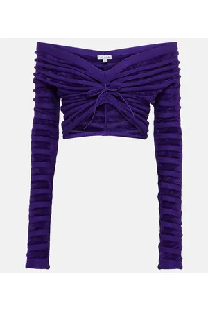 Alaïa AlaÃ¯a Off-shoulder cinched top