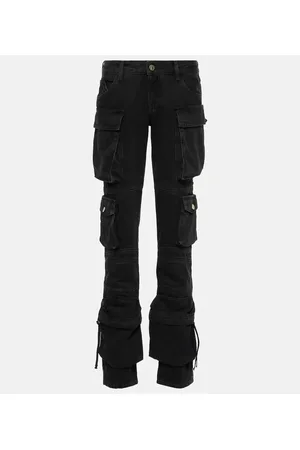The Attico Low-rise straight cargo jeans