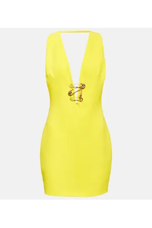 VERSACE Safety Pin silk minidress