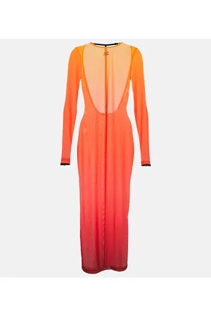 Courrèges CourrÃ¨ges Gradient semi-sheer midi dress
