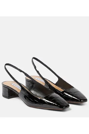 Aquazzura Ginza 35 patent leather slingback pumps