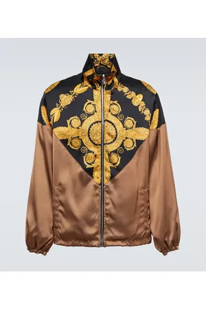 VERSACE Maschera Baroque satin bomber jacket