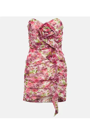 Alessandra Rich Floral silk minidress