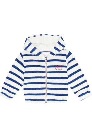 Bobo Choses Baby striped terry zipped hoodie