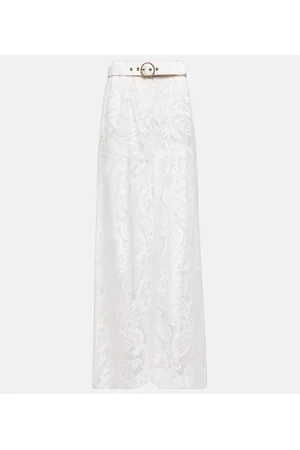 ZIMMERMANN Embroidered high-rise wide-leg pants