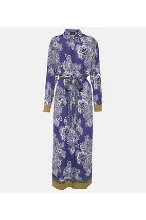 Etro Printed shirt midi dress
