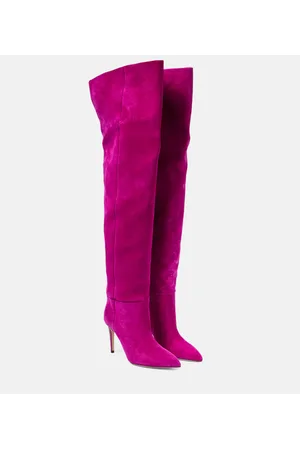 PARIS TEXAS Suede over-the-knee boots