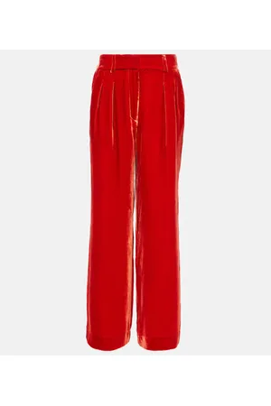 ULLA JOHNSON Veronica velvet wide-leg pants