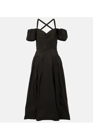 Markarian Off-shoulder silk midi dress