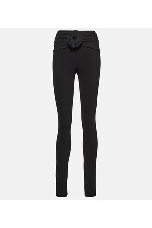 MAGDA BUTRYM Floral-appliquÃ© jersey slim leggings
