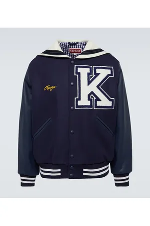Kenzo Sailor Varsity leather-paneled varsity jacket