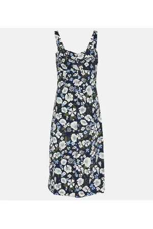 VERONICA BEARD Colleen floral linen-blend midi dress