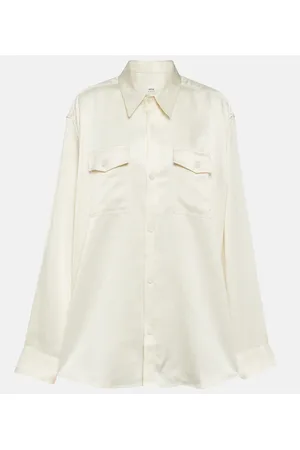 Ami Cupro and wool-blend overshirt
