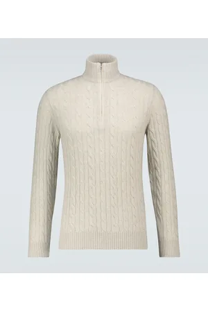 Loro Piana Mezzocollo Treccia cashmere sweater