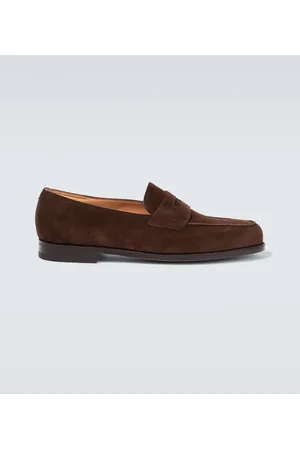 JOHN LOBB Lopez suede penny loafers