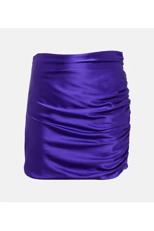 The Sei Ruched silk miniskirt