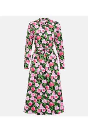 Carolina Herrera Printed cotton-blend shirt dress