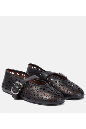 Alaïa AlaÃ¯a Vienne leather ballet flats