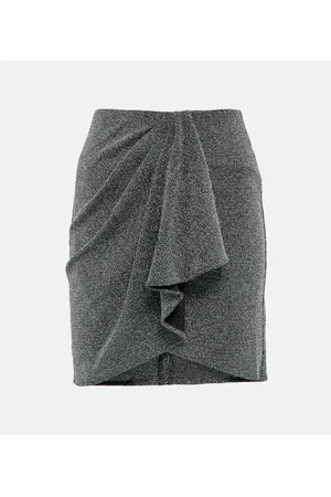 Marant Etoile Bergen LurexÂ® jersey ruffled miniskirt