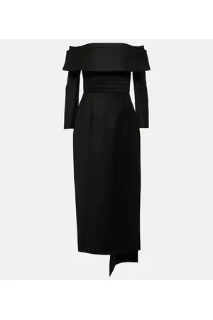 EMILIA WICKSTEAD Derika off-shoulder wool midi dress