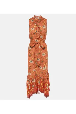 ULLA JOHNSON Beverly floral cotton-blend midi dress