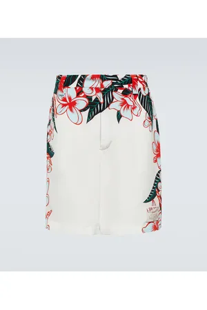 VALENTINO Floral silk tailored shorts