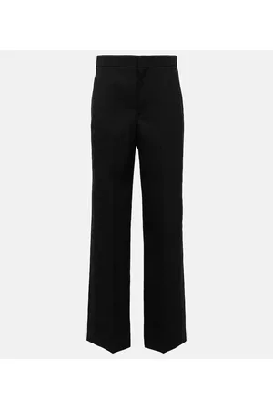Isabel Marant Scarly satin-tape wide wool pants