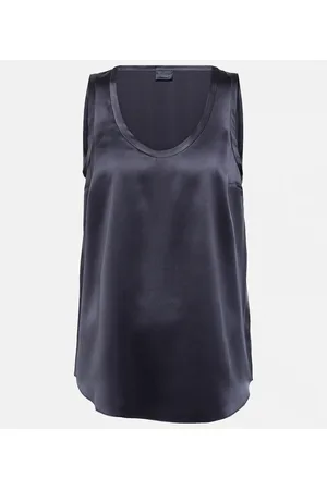Brunello Cucinelli Silk-blend tank top