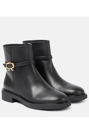 Gianvito Rossi Ribbon Dumont 20 leather ankle boots