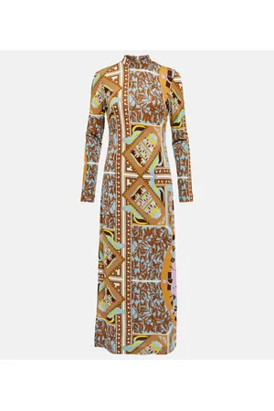 Tory Burch Printed mockneck midi dress