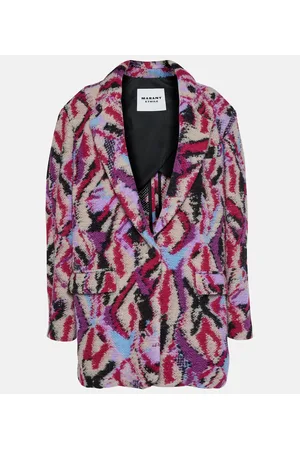 Marant Etoile Intarsia wool-blend jacket