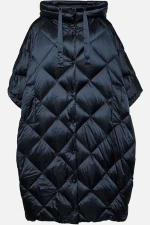 Max Mara Treca quilted canvas down cape