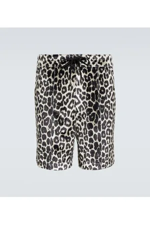 Tom Ford Leopard-print satin shorts