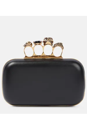 Alexander McQueen Knuckle leather clutch