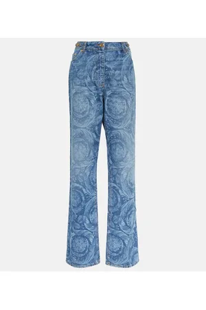 VERSACE Barocco high-rise straight jeans