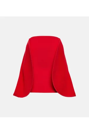 Victoria Beckham Paneled jersey miniskirt