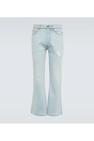 ERL Distressed mid-rise flared jeans