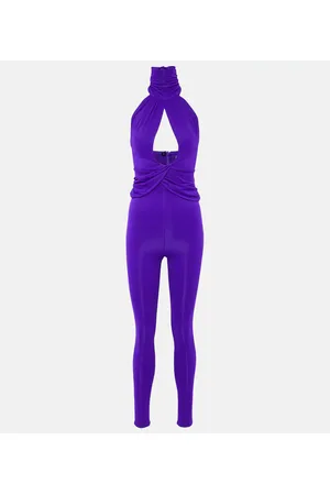 MAGDA BUTRYM Gathered halterneck jersey jumpsuit