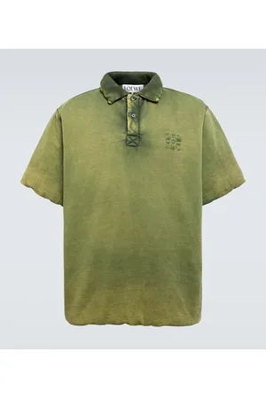 Loewe Padded cotton jersey polo shirt