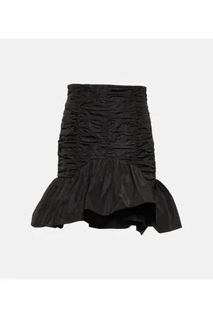 Patou Ruched faille miniskirt