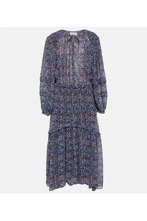 Marant Etoile Naema paisley georgette maxi dress
