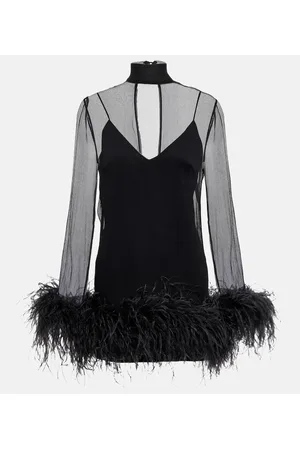 ‎Taller Marmo‎ Feather-trimmed minidress