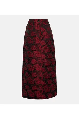 Ganni Floral jacquard maxi skirt