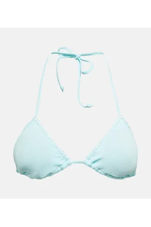 Marysia Embroidered halterneck bikini top