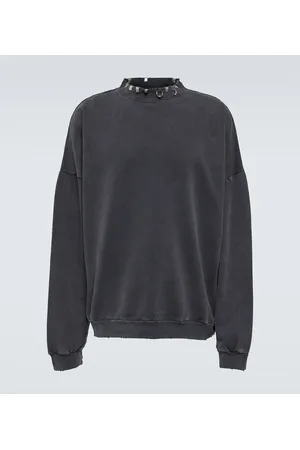 Balenciaga Embellished cotton fleece sweatshirt