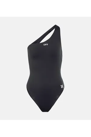 OFF-WHITE Logo one-shoulder swimsuit