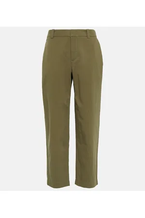Vince Mid-rise cropped cotton pants