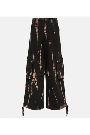DION LEE Convertible tie-dye denim cargo pants